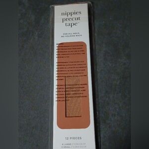 Nippies Precut Tape in Coco by B-SIX includes 12 pieces (6 small, 6 large)